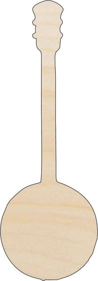 Banjo Wood Craft Shape - Laser Cut Baltic Birch Unfinished DIY Wood Art Supplies MSC22 - The Wood Shape Store