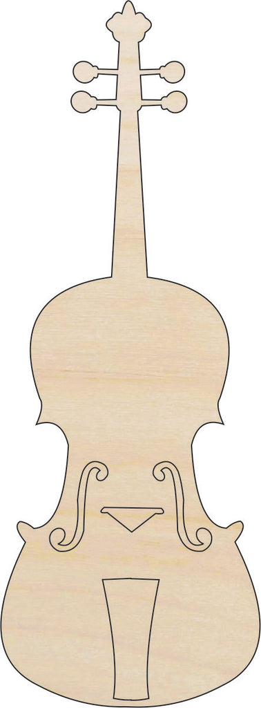 Music Violin - Laser Cut Out Unfinished Wood Craft Shape MSC24