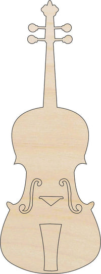 Violin Wood Craft Shape - Laser Cut Baltic Birch Unfinished DIY Wood Art Supplies MSC24 - The Wood Shape Store