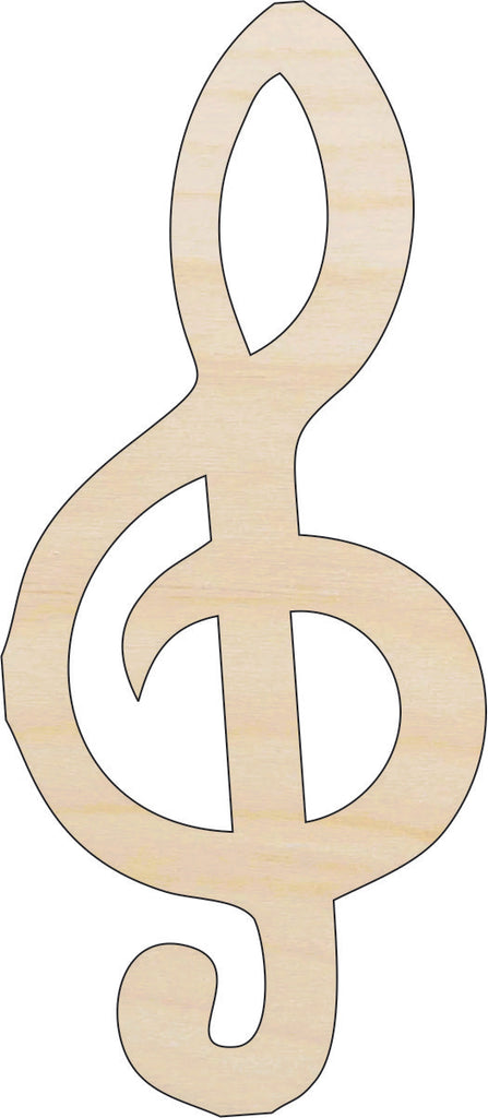Music Note - Laser Cut Out Unfinished Wood Craft Shape MSC27