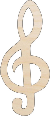 Music Note Wood Craft Shape - Laser Cut Baltic Birch Unfinished DIY Wood Art Supplies MSC27 - The Wood Shape Store