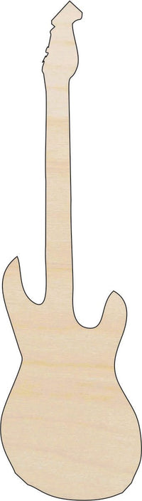 Guitar Wood Craft Shape - Laser Cut Baltic Birch Unfinished DIY Wood Art Supplies MSC29 - The Wood Shape Store