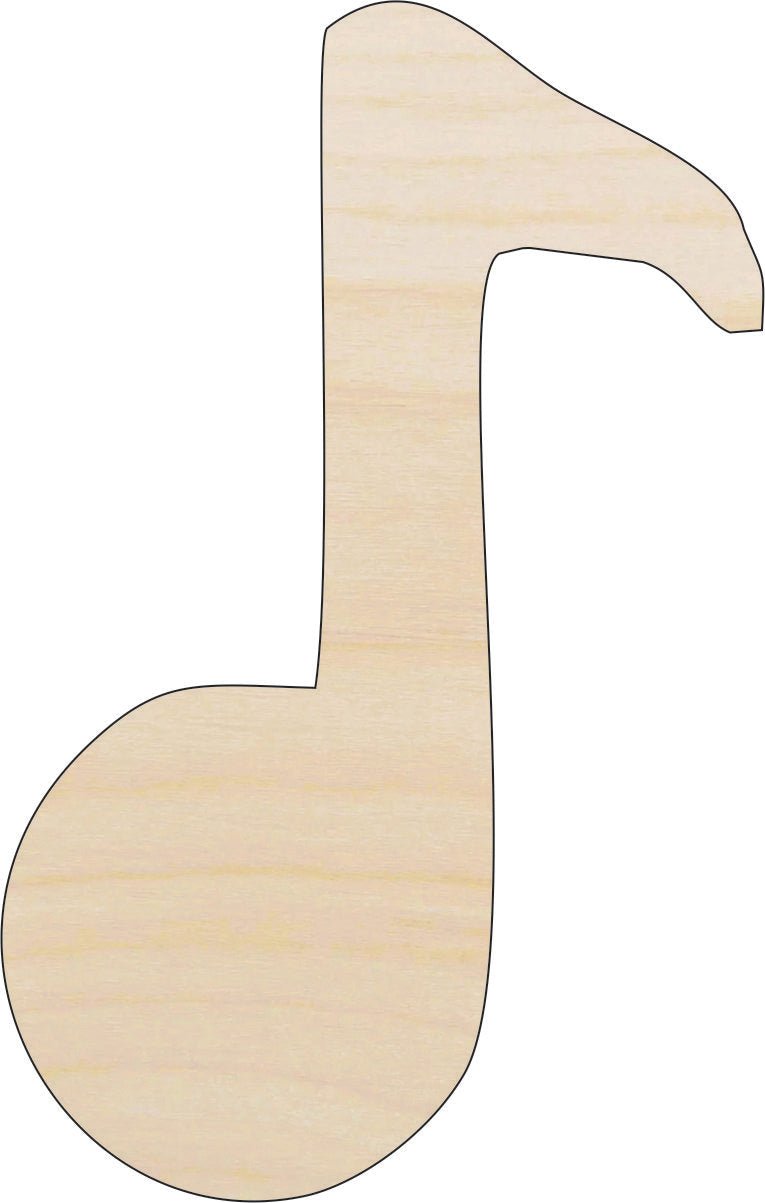 Music Note Wood Craft Shape - Laser Cut Baltic Birch Unfinished DIY Wood Art Supplies MSC31 - The Wood Shape Store