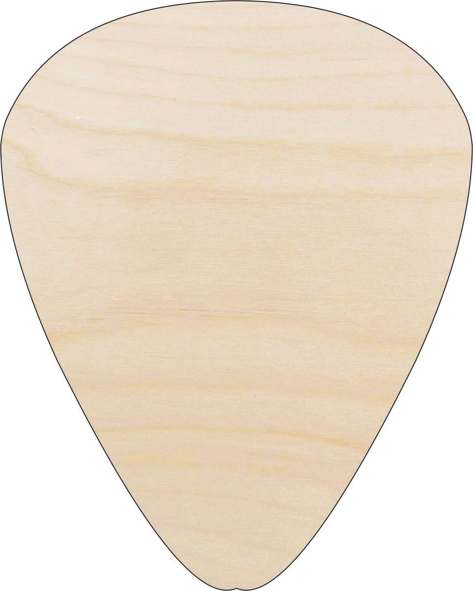 Guitar Pick Wood Craft Shape - Laser Cut Baltic Birch Unfinished DIY Wood Art Supplies MSC35 - The Wood Shape Store