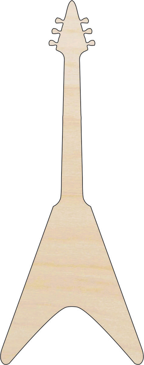Music Guitar - Laser Cut Out Unfinished Wood Craft Shape MSC3 Music Guitar - Laser Cut Out Unfinished Wood Craft Shape MSC3