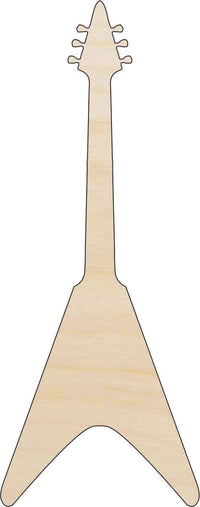 Guitar Wood Craft Shape - Laser Cut Baltic Birch Unfinished DIY Wood Art Supplies MSC3 - The Wood Shape Store