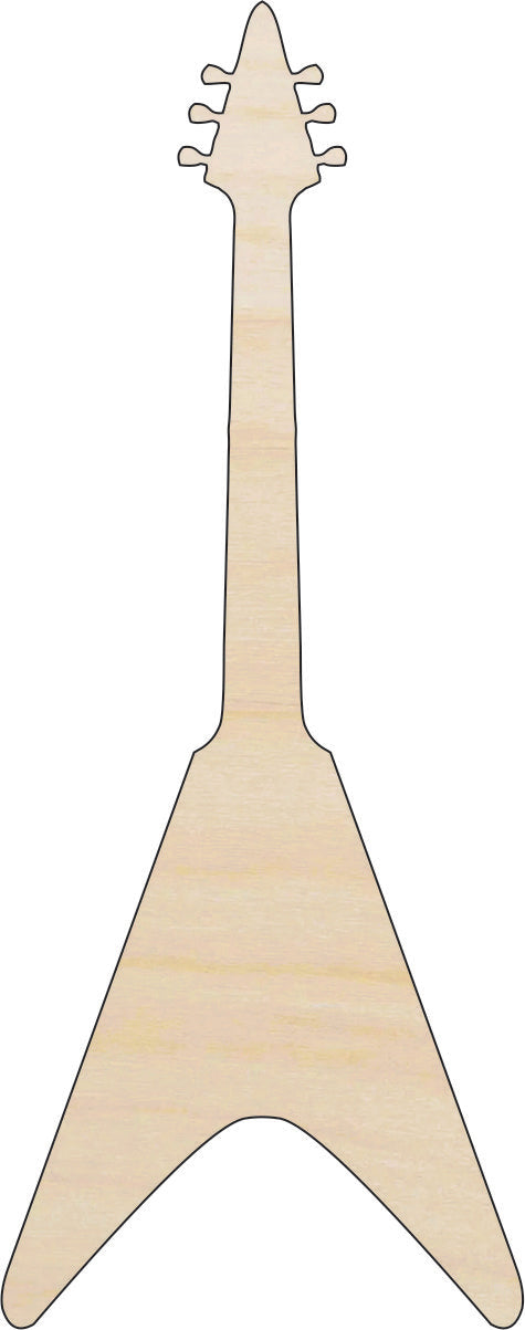 Music Guitar - Laser Cut Out Unfinished Wood Craft Shape MSC3 Music Guitar - Laser Cut Out Unfinished Wood Craft Shape MSC3