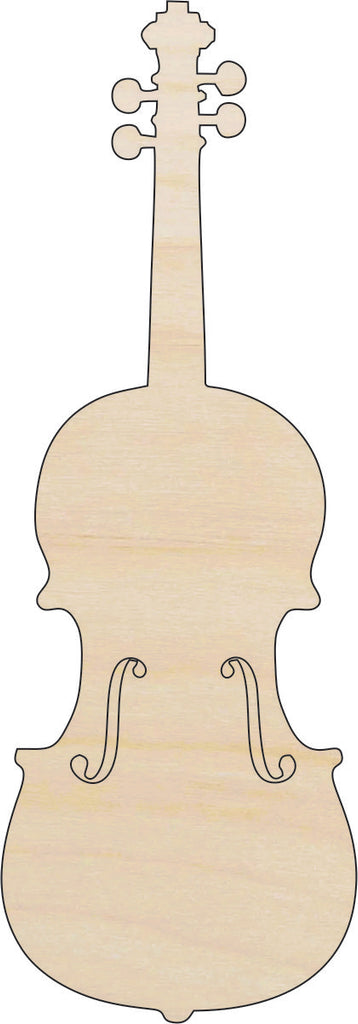 Music Violin - Laser Cut Out Unfinished Wood Craft Shape MSC42