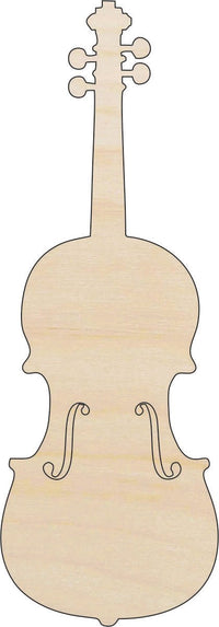 Violin Wood Craft Shape - Laser Cut Baltic Birch Unfinished DIY Wood Art Supplies MSC42 - The Wood Shape Store