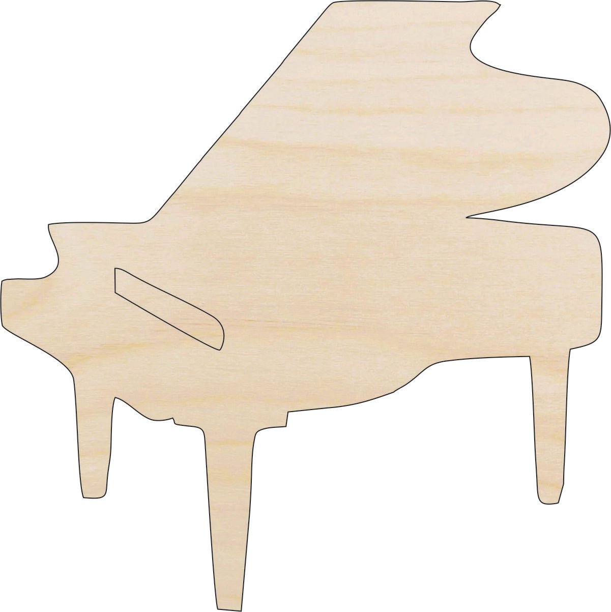 Piano Wood Craft Shape - Laser Cut Baltic Birch Unfinished DIY Wood Art Supplies MSC43 - The Wood Shape Store