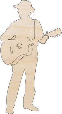 Guitar Wood Craft Shape - Laser Cut Baltic Birch Unfinished DIY Wood Art Supplies MSC47 - The Wood Shape Store