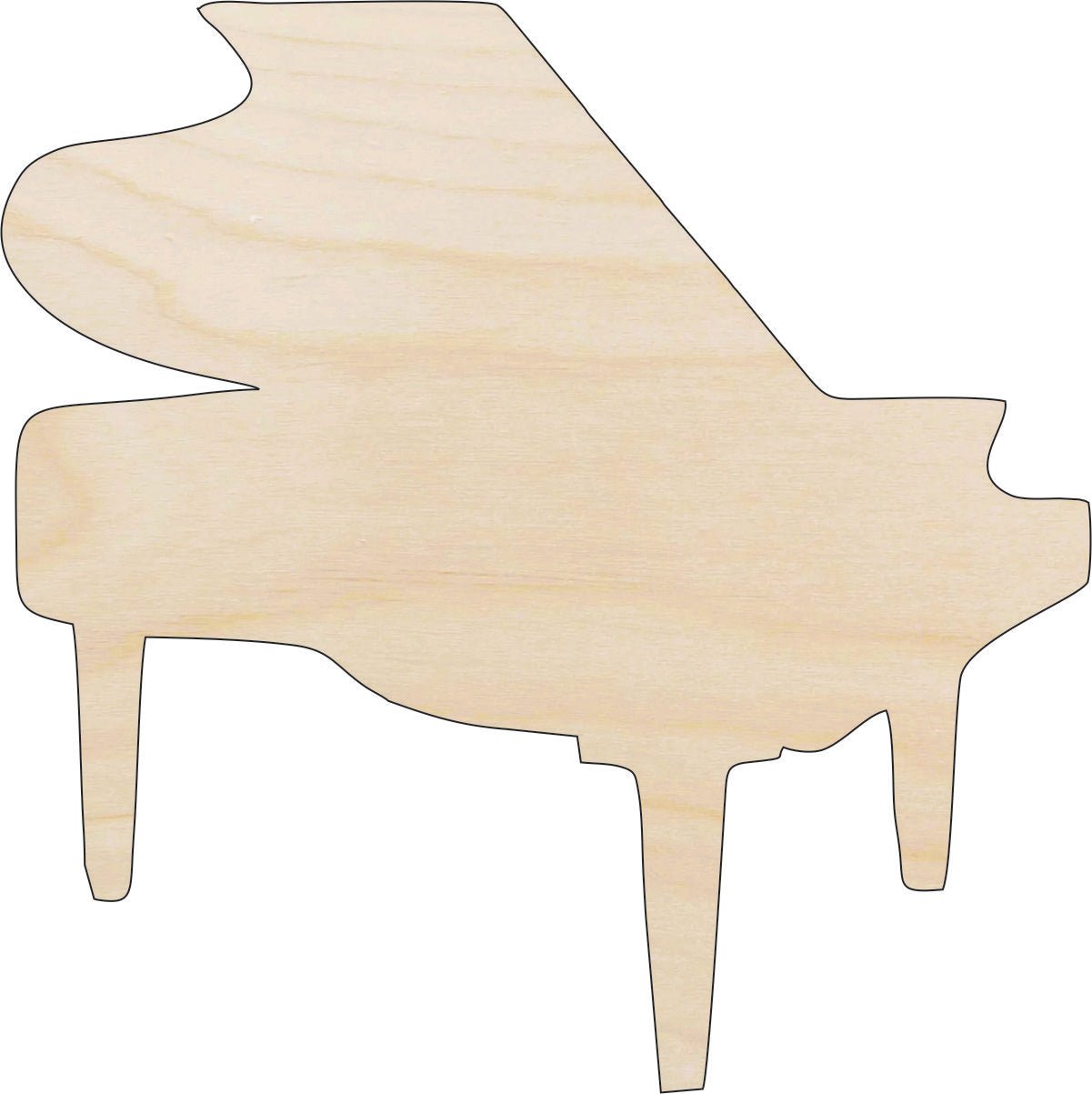 Piano Wood Craft Shape - Laser Cut Baltic Birch Unfinished DIY Wood Art Supplies MSC49 - The Wood Shape Store