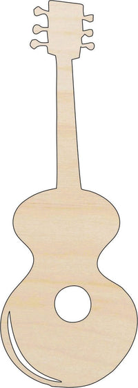 Guitar Wood Craft Shape - Laser Cut Baltic Birch Unfinished DIY Wood Art Supplies MSC4 - The Wood Shape Store