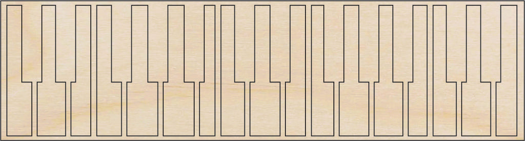 Music Keyboard - Laser Cut Out Unfinished Wood Craft Shape MSC52