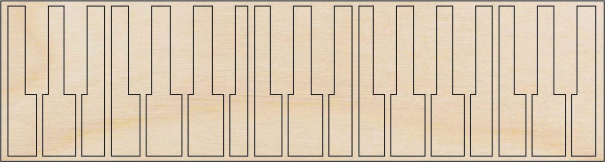 Keyboard Wood Craft Shape - Laser Cut Baltic Birch Unfinished DIY Wood Art Supplies MSC52 - The Wood Shape Store