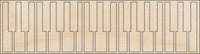 Keyboard Wood Craft Shape - Laser Cut Baltic Birch Unfinished DIY Wood Art Supplies MSC52 - The Wood Shape Store