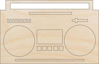 Boom Box Wood Craft Shape - Laser Cut Baltic Birch Unfinished DIY Wood Art Supplies MSC5 - The Wood Shape Store