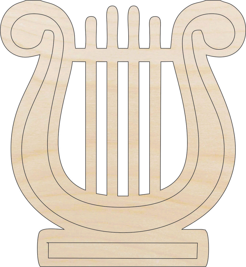Harp Lyre - Laser Cut Wood Shape MSC7