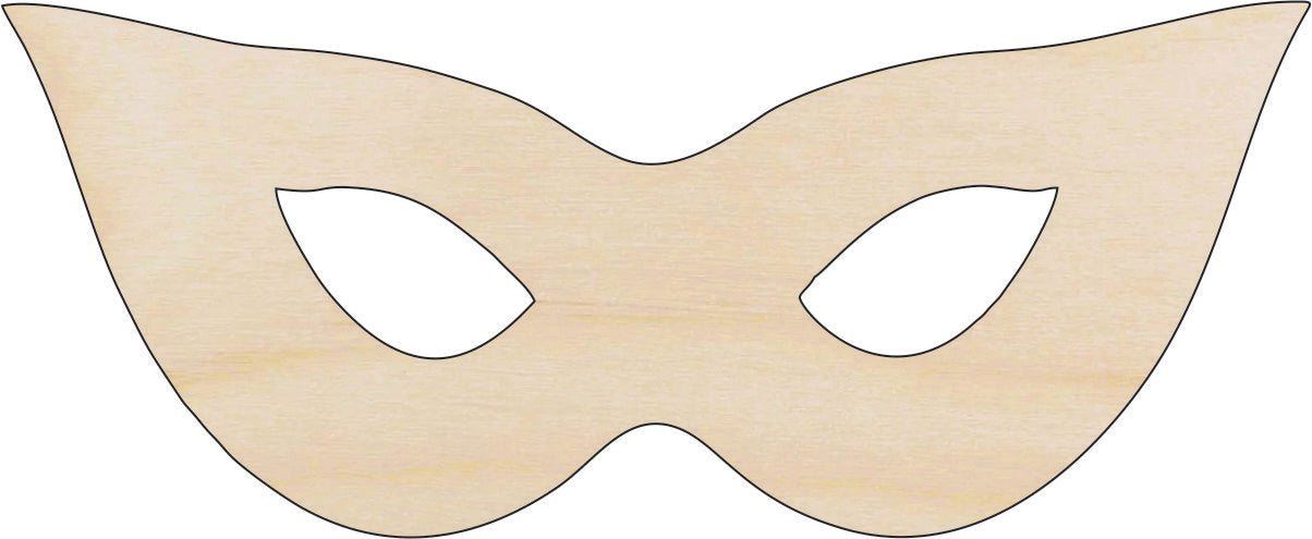 Mask Wood Craft Shape - Laser Cut Baltic Birch Unfinished DIY Wood Art Supplies MSK12 - The Wood Shape Store