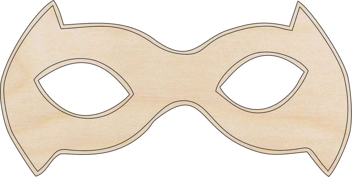 Mask - Laser Cut Out Unfinished Wood Craft Shape MSK15 Mask - Laser Cut Out Unfinished Wood Craft Shape MSK15