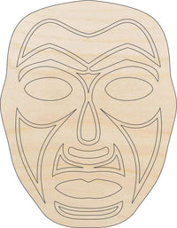 Mask Wood Craft Shape - Laser Cut Baltic Birch Unfinished DIY Wood Art Supplies MSK3 - The Wood Shape Store
