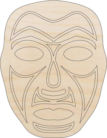 Mask - Laser Cut Out Unfinished Wood Craft Shape MSK18 Mask - Laser Cut Out Unfinished Wood Craft Shape MSK18