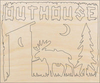 Moose Wood Craft Shape - Laser Cut Baltic Birch Unfinished DIY Wood Art Supplies MUS10 - The Wood Shape Store
