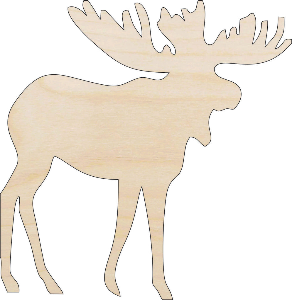 Moose - Laser Cut Out Unfinished Wood Craft Shape MUS15