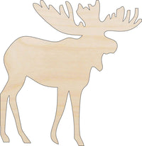 Moose Wood Craft Shape - Laser Cut Baltic Birch Unfinished DIY Wood Art Supplies MUS15 - The Wood Shape Store