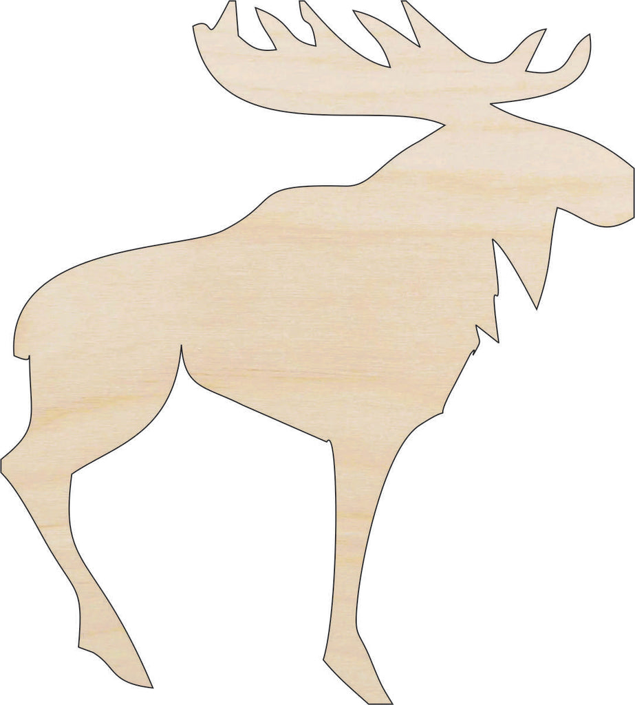 Moose - Laser Cut Out Unfinished Wood Craft Shape MUS18