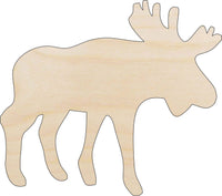 Moose Wood Craft Shape - Laser Cut Baltic Birch Unfinished DIY Wood Art Supplies MUS22 - The Wood Shape Store