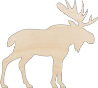 Moose Wood Craft Shape - Laser Cut Baltic Birch Unfinished DIY Wood Art Supplies MUS23 - The Wood Shape Store