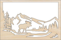 Moose Wood Craft Shape - Laser Cut Baltic Birch Unfinished DIY Wood Art Supplies MUS29 - The Wood Shape Store