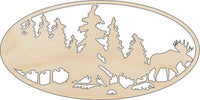 Moose Wood Craft Shape - Laser Cut Baltic Birch Unfinished DIY Wood Art Supplies MUS30 - The Wood Shape Store