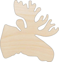 Moose Wood Craft Shape - Laser Cut Baltic Birch Unfinished DIY Wood Art Supplies MUS33 - The Wood Shape Store