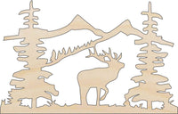 Moose Wood Craft Shape - Laser Cut Baltic Birch Unfinished DIY Wood Art Supplies MUS6 - The Wood Shape Store