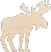 Moose Wood Craft Shape - Laser Cut Baltic Birch Unfinished DIY Wood Art Supplies MUS7 - The Wood Shape Store