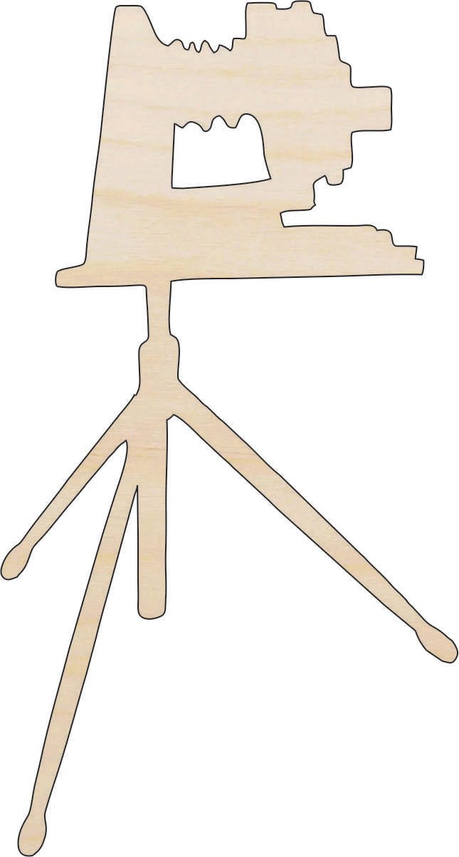 Camera Wood Craft Shape - Laser Cut Baltic Birch Unfinished DIY Wood Art Supplies MVE13 - The Wood Shape Store