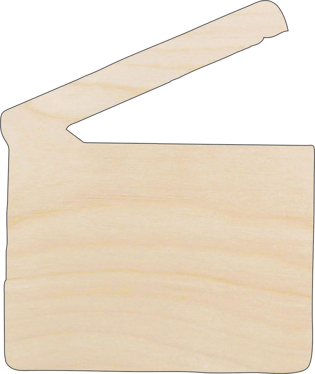 Movie Clapboard - Laser Cut Out Unfinished Wood Craft Shape MVE16 Movie Clapboard - Laser Cut Out Unfinished Wood Craft Shape MVE16