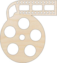 Film Reel Wood Craft Shape - Laser Cut Baltic Birch Unfinished DIY Wood Art Supplies MVE1 - The Wood Shape Store