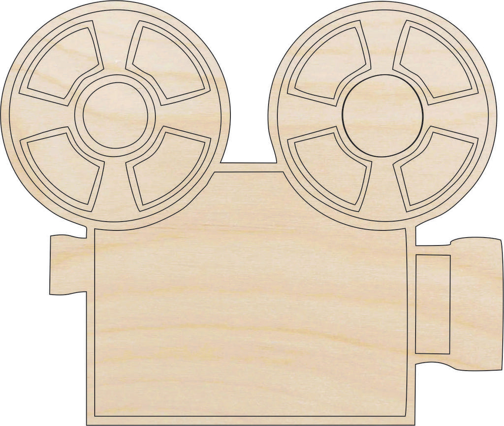 Movie Camera - Laser Cut Out Unfinished Wood Craft Shape MVE2