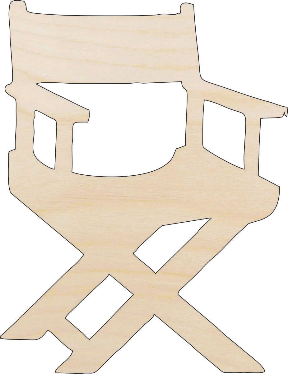Directors Chair Wood Craft Shape - Laser Cut Baltic Birch Unfinished DIY Wood Art Supplies MVE4 - The Wood Shape Store