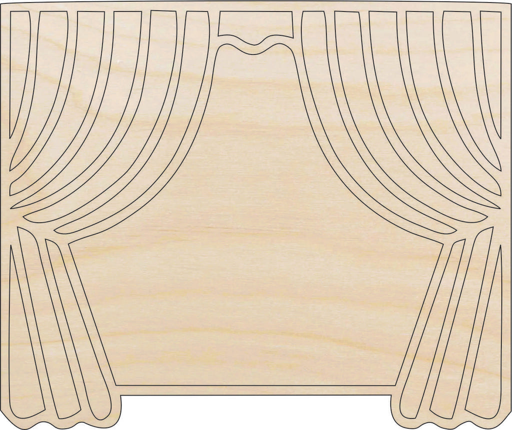 Theater Curtain - Laser Cut Wood Shape MVE65