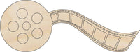 Film Reel Wood Craft Shape - Laser Cut Baltic Birch Unfinished DIY Wood Art Supplies MVE9 - The Wood Shape Store