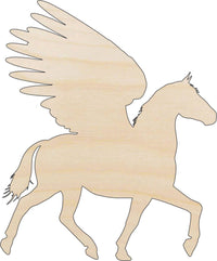 Pegasus Wood Craft Shape - Laser Cut Baltic Birch Unfinished DIY Wood Art Supplies MYTH106 - The Wood Shape Store