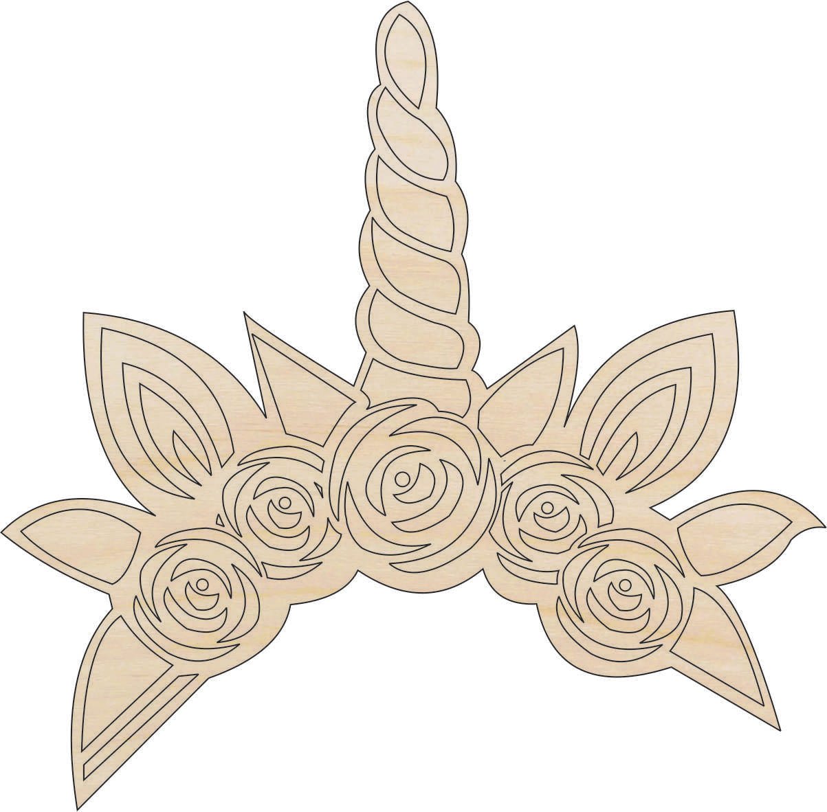 Unicorn Wood Craft Shape - Laser Cut Baltic Birch Unfinished DIY Wood Art Supplies MYTH109 - The Wood Shape Store