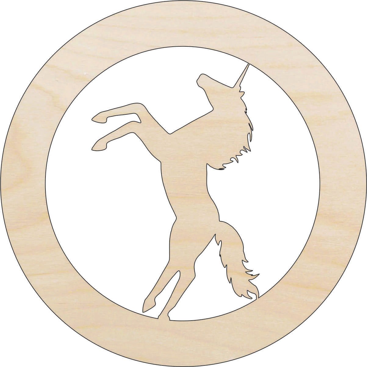 Unicorn Wood Craft Shape - Laser Cut Baltic Birch Unfinished DIY Wood Art Supplies MYTH111 - The Wood Shape Store