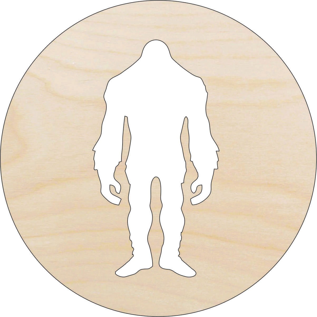 Bigfoot Wood Craft Shape - Laser Cut Baltic Birch Unfinished DIY Wood Art Supplies MYTH133 - The Wood Shape Store