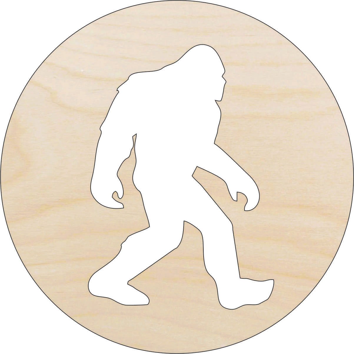 Bigfoot Wood Craft Shape - Laser Cut Baltic Birch Unfinished DIY Wood Art Supplies MYTH134 - The Wood Shape Store