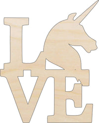 Unicorn Wood Craft Shape - Laser Cut Baltic Birch Unfinished DIY Wood Art Supplies MYTH140 - The Wood Shape Store